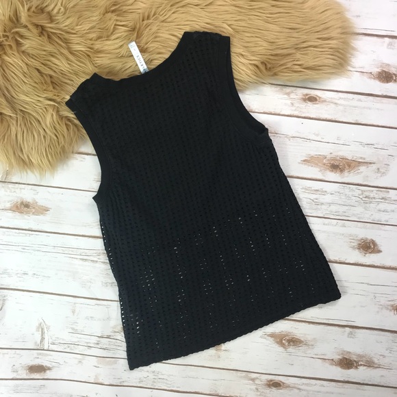Fabletics Black Mesh Workout Top - Picture 5 of 5